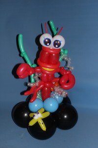 Ballonkreeft sebastiaan bij de prijsvraag van de Haagse ballonnenboer