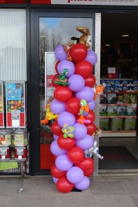 Ballonpilaar voor een supermarkt