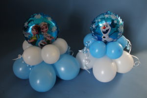 Olaf, Anna en Elza op ballonbloem in het frozen thema