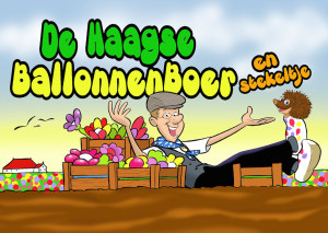 Ansichtkaart van de Haagse Ballonnenboer en Stekeltje