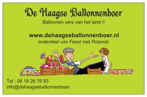 Visitekaartje van de Haagse ballonnenboer